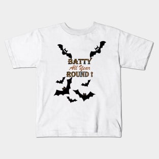 Bat Funny, Halloween BATTY ALL YEAR ROUND! Cute Bats Design, Available on many products, mugs, stickers, shirts... Kids T-Shirt